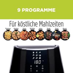 Heteluchtfriteuse - Airfryer - Gezond Koken - 9 Programma's - 35 Liter - Zwart — thumbnail 3