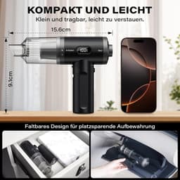 Kruimeldief draadloos - Handstofzuiger - Autostofzuiger - Zitplaatsreiniging — thumbnail 4