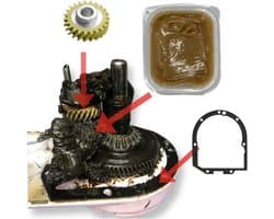 Reparatieset Keukenmachine - Onderdelen Set - Keukenmachine Reparatie - Inclusief Vet - 15x10x5cm - Geel