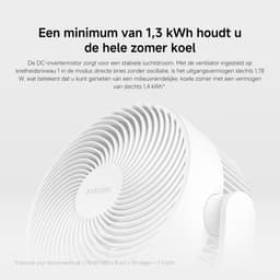 Xiaomi Smart Standing Air Circulation Fan – Statiefventilator & Circulatieventilator – Slimme Ventilator met App – 3D Oscillatie & DC Motor – 16m Bereik – Wit — thumbnail 3