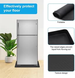 Wasmachine Cover 60x60 cm - Antislip Mat - Waterdicht en Flexibel - Geschikt voor Droger en Koelkast — thumbnail 4