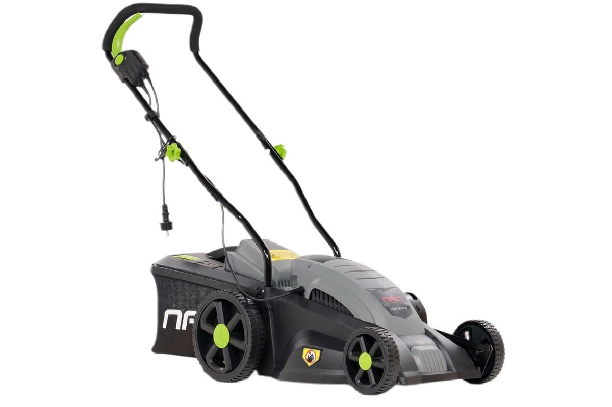 NAC LE16-38-PI-G Serie - Elektrische Grasmaaier - 1600W Inductiemotor - 38 cm Maaibreedte - 40L Grasopvangzak — afbeelding 1