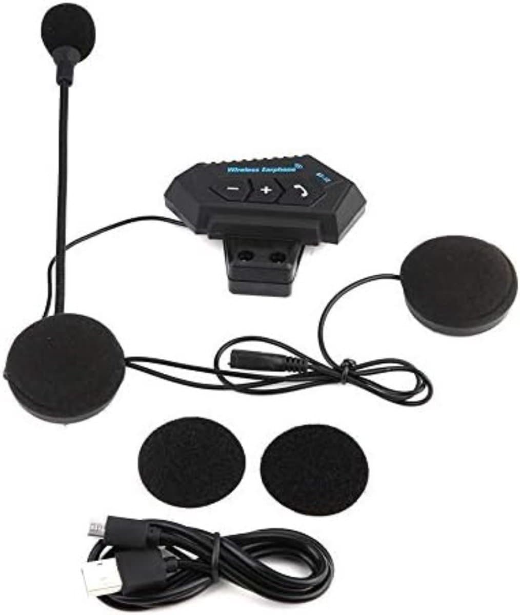 Aura® Motorhelm Headset - Helm Headset - Koptelefoon - Waterdicht - Zwart - 10cm x 10cm x 10cm — afbeelding 1