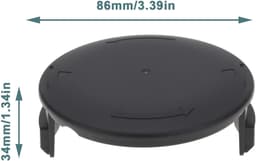 Dailygoods- Grasmaaier Spoel Dop 86x34mm - 2x Spoel Cap - Kunststof - Zwart - Slijtvast - Bescherming Lijnspoel - Spoeldop — thumbnail 5