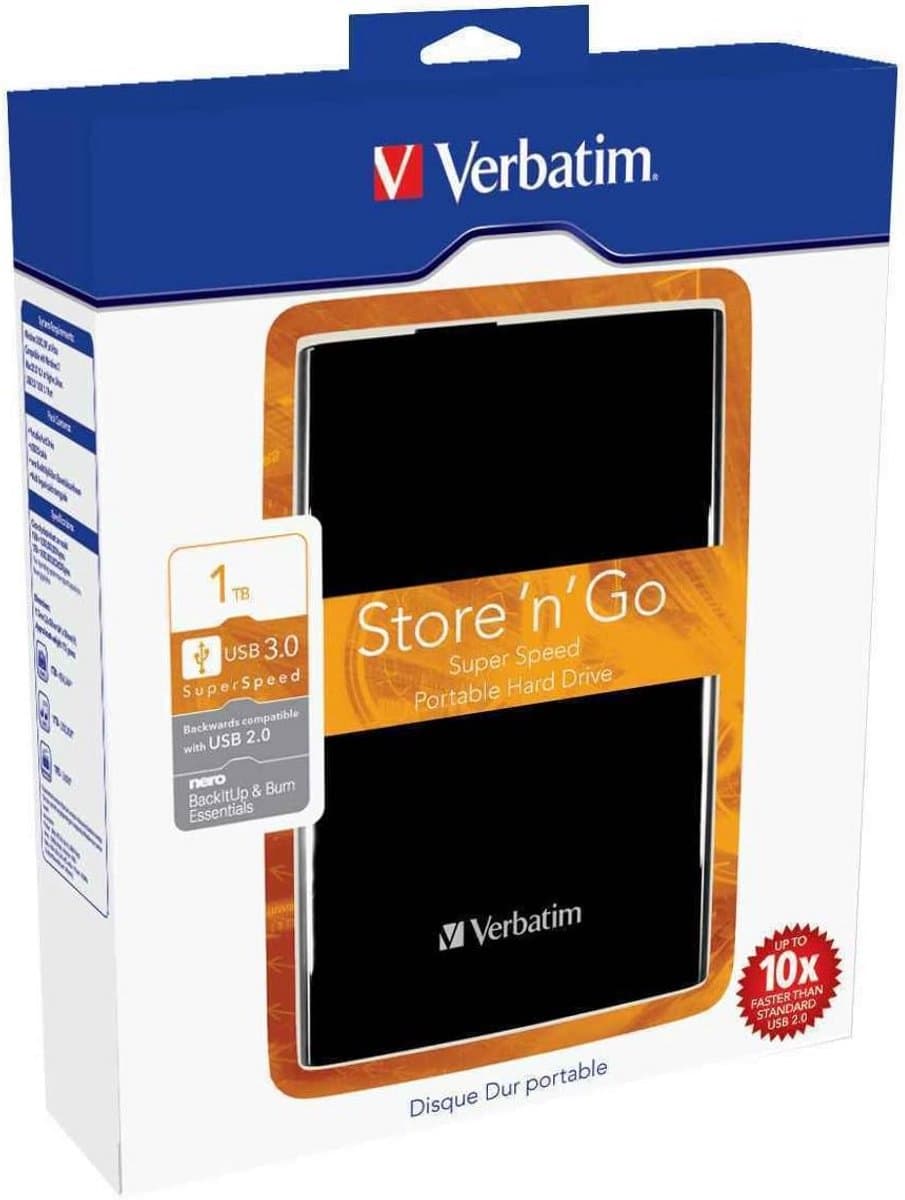 Externe Harde Schijf - Draagbare Opslag - Bestanden Opslaan - Plug & Play - 1TB - Zwart — afbeelding 1
