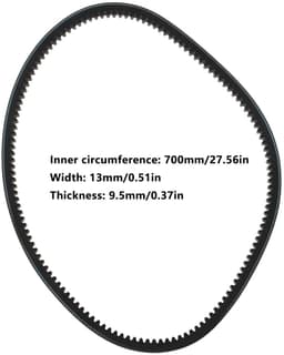 Dailygoods- Grasmaaier V-riem 48175 - Tanden - Rubber - 700x13x9.5mm - Duurzaam - Betrouwbare krachtoverbrenging — thumbnail 4