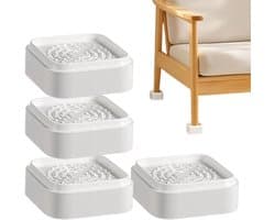 Meubelverhogers - Bankverhogers Wasmachineblokken - Meubels Verhogen - Stapelbaar en Anti-slip - 8 x 8 x 3.1 cm - Zwart