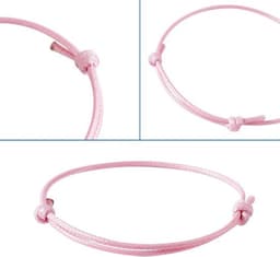 50 stuks handgemaakte Koreaanse gewaxte polyester armbanden in roze, verstelbaar en ideaal als vriendschapsarmbanden voor dagelijks draagcomfort — thumbnail 5