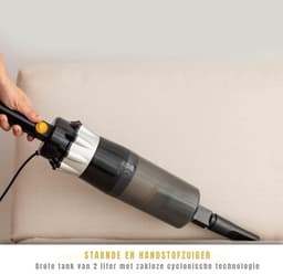 YOR® Steelstofzuiger met snoer - Steelstofzuiger - Stofzuiger - Zwart - ‎13cm x 25cm x 113cm — thumbnail 2
