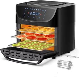 Airfryer - 18L – Heteluchtfriteuse - 10-in-1 Digitale Convectie Oven – 1800W - Airfryer en Toaster Combinatie – Groot Formaat - met LED Scherm - Meerdere Rekniveau's — thumbnail 5