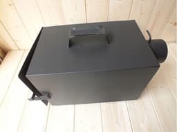 Rookoven - Rookkast metaal - Buiten koken - Luchtregulering - 40 x 25 x 25 cm - Zwart — thumbnail 4