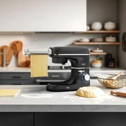 Keukenmachine met Pastaroller - 2000W - 6,2L RVS Kom - Zwart — thumbnail 3