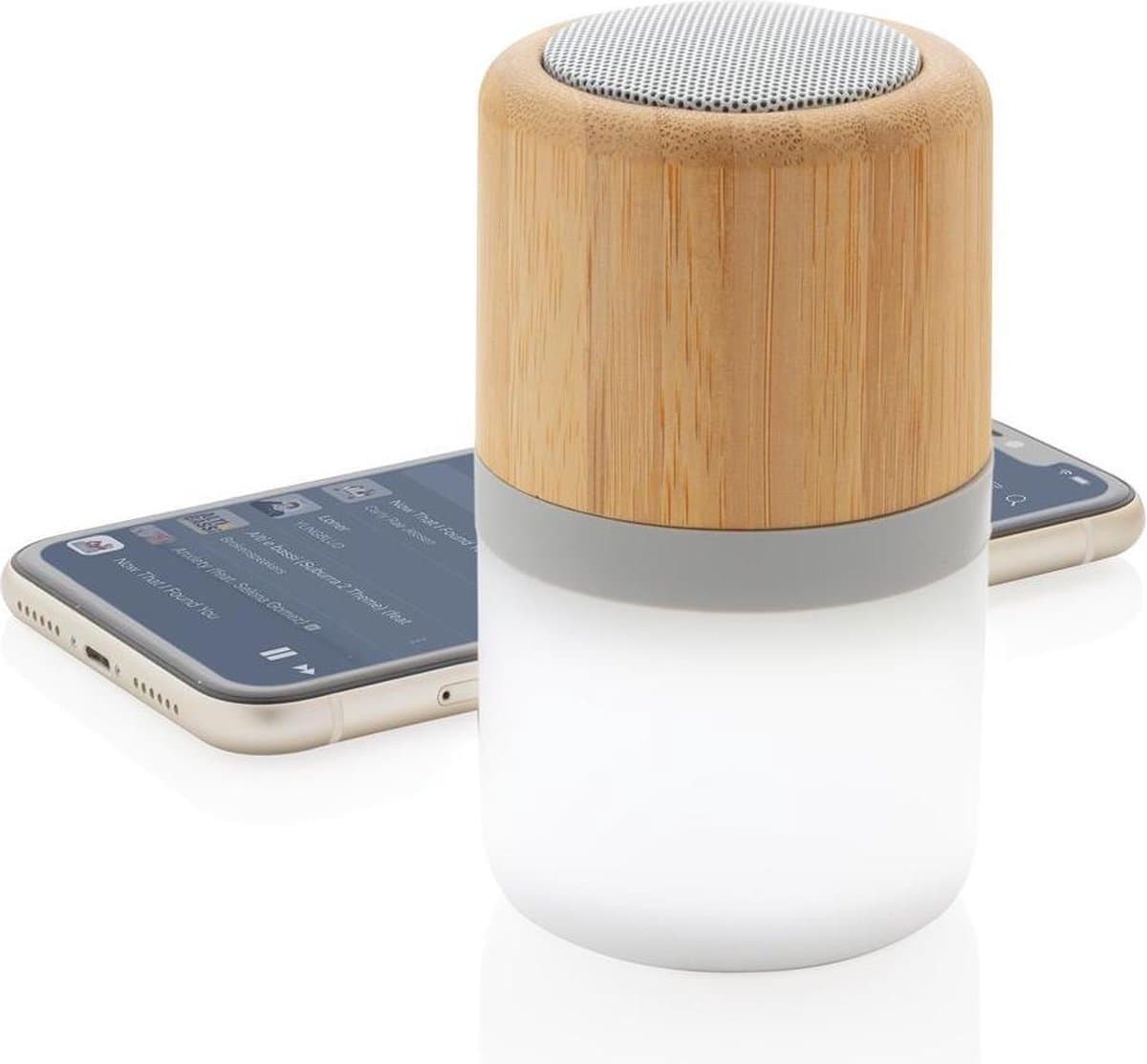 Xd Collection Speaker Met Licht Bluetooth Bamboe/abs Naturel — afbeelding 1