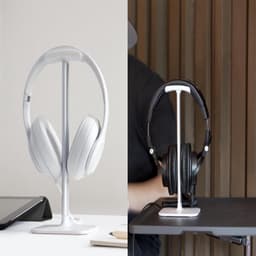 Universele Hoofdtelefoon Standaard - Oog voor Gaming Headsets en Meer - Zilver Wit — thumbnail 5