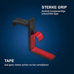 Set van 4 Universele Koptelefoonhouders voor Monitor met Montageaccessoires — thumbnail 3