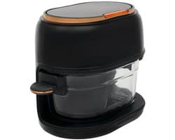 Sensova - Airfryer / Heteluchtfriteuse 4L met Touchscreen en Glazen Bakmand - 1350W Gezonde Heteluchtfriteuse met Zichtbaar Kookproces - Instelbare Temperatuur 60-190°C - Veilig en Ideaal voor Gezinnen