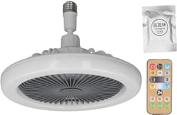 Plafondventilator met Lamp - Ventilator Verlichting - Luchtcirculatie Kamer - Stille Koperen Motor - E27 Fitting - Geel Koper — thumbnail 5