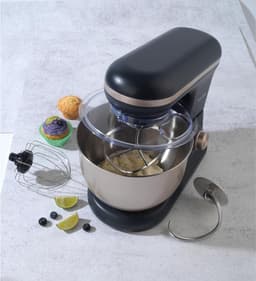 Staande Mixer - Keukenmixer Keukenapparaat - Thuis Bakken - 1200W 6 Snelheden - 5L Kom - Blauw Grijs — thumbnail 5