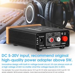 Mini Stereo Hoofdtelefoonversterker Klasse A Krachtige Versterking — thumbnail 2
