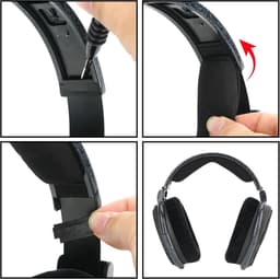 Allecto Hoofdband Vervanging - Gaasstof - Reparatie Onderdeel Bovenklep - Zwart - Compatibel met Hoofdtelefoon - HD650 HD660 S HD660S2 - Sennheiser — thumbnail 5