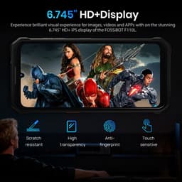 FOSSiBOT F110L Robuuste Smartphone - 12GB RAM - 128GB ROM - 10000 mAh - 6,745 inch HD+ IPS Scherm - IP68 Waterdicht Outdoor Telefoon - Android 15 - GPS,NFC,Face ID,OTG - Zwart — thumbnail 2