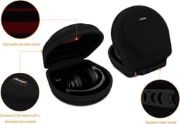Hoofdtelefoon Harde Case - Beschermhoes Draagtas - Veilig Transport - Schokbestendig Waterdicht - 205mm Compatibel - Zwart — thumbnail 5