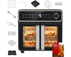 Grote Heteluchtfriteuse 23L met Mini-Oven Functie, 2600W en Touchscreen