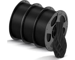 Hoogwaardig PLA Filament 1.75mm voor 3D-Printer - 3KG Zwart - Nauwkeurig & Duurzaam