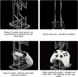 Hoofdtelefoon en Gaming Controller Houder | Acryl Stand voor Bureau | Opbergsysteem met 2 Niveaus — thumbnail 2