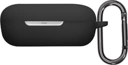 kwmobile cover voor oordopjes case - geschikt voor Shokz OpenFit 2+ T921 - Trendy beschermhoes draadloze oordopjes in zwart — thumbnail 1