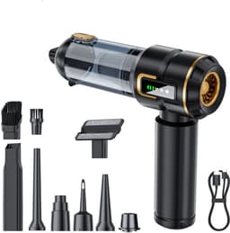 Sander Shop mini stofzuiger Handstofzuiger accu 4-in-1 met lcd-display, autostofzuiger sterk 16000PA draadloos, 3-standen, 80000 omw/min, mini-stofzuiger met scherm, voor auto, keuken, pc, bank, kantoor, huis en — thumbnail 1