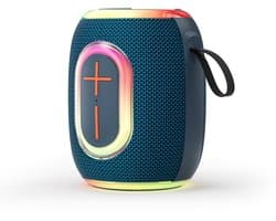 WiWU Bluetooth speaker - Thunder H9 - RGB verlichting - 360 graden geluid - handsfree bellen - TWS koppelbaar - IPX5 - Blauw