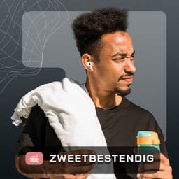 Tech Essentials FlexBeat - Draadloze Oordopjes met Active Noise Cancelling - Bluetooth 5.4 - In Ear Sport Oortjes voor Hardlopen - Microfoon - Earbuds met Oplaadcase - Wit — thumbnail 4