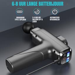 SCH® Massage Gun Professioneel - Massage Gun - Zwart - 15cm x 10cm x 7cm — thumbnail 3