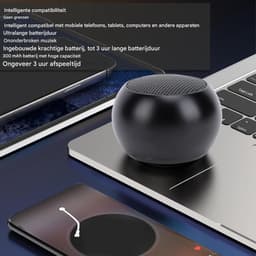 longziming -Bluetooth Mini Speaker BT 5.3 – Wireless Speaker –Draagbaar met TWS Surround Sound & Krachtige Bas –Geschikt voor feesten, thuis, buiten, reizen –zwart — thumbnail 4