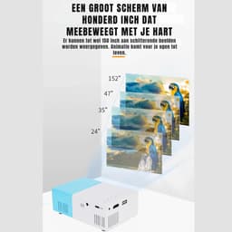 SVN® Mini beamers - Projector - Mini beamer - Wit en Blauw - 19cm x 13cm x 8cm — thumbnail 4