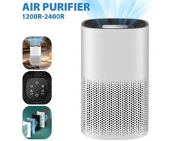 Luchtreiniger - UVC-lampsterilisatie - Verwijdering van formaldehyde - Mini luchtreiniger met negatieve ionen voor huishoudelijk gebruik - Luchtreiniger met negatieve ionen - Negatieve ionen luchtreiniger - Luchtreiniger voor thuis