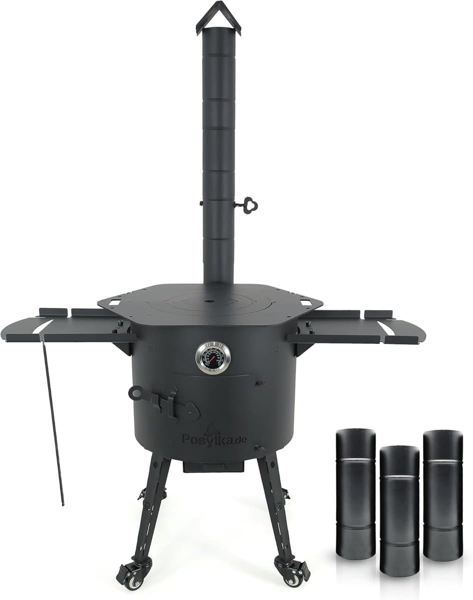 Buitenkeuken Kookring - Vuurplaats Ovenplaat - Authentiek Koken - Inclusief Accessoires - Ø 40 cm - Zwart — afbeelding 1