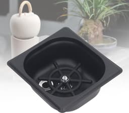 Glazenspoeler - Bekerwasser - Snel Reinigen - Automatische Bediening - 16.3x17.8x6.5cm - Mat Zwart — thumbnail 3