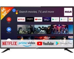 50 Inch 4K HDR Android Smart TV met Google Assistant en Ingebouwde Chromecast