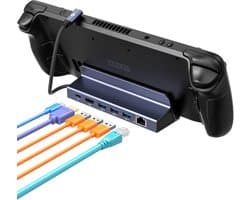 6-in-1 Dockingstation voor Steam Deck met 4K@60Hz HDMI, Gigabit Ethernet en 100W PD Opladen