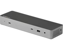 Thunderbolt 3 en USB-C Dockingstation met 2x 4K 60Hz DisplayPort/HDMI en 96W Power Delivery