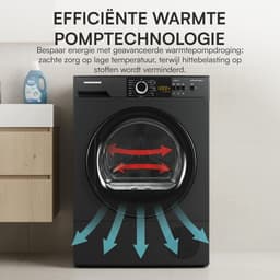Heinner - Warmtepompdroger - 9 KG - 15 Programma’s - LED Display - Trommelverlichting - Zilver — thumbnail 11