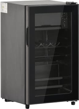 Zubaliya Zwarte Mini Koelkast 76 Liter - Met 6 Liter Vriesvak & Verstelbare Planken - Energieklasse E & Stil (43 dB) - Voor Kantoor En Appartement — thumbnail 4