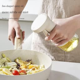 Kookoliesprayfles - Glazen olijfoliesprayfles - Multifunctionele oliefles - Geschikt voor airfryers, picknicks in de buitenlucht en het sprayen van sauzen - Geschikt voor grillen, bakken en koken - 280 ml — thumbnail 5