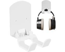 2 stuks vouwhaken, wandhouders met sterke lijm, zonder boren, voor game-controller, hoofdtelefoon en meer, universele wand- en bureauopslag, ruimtebesparend, voor slaapkamer