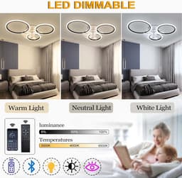 Plafondventilator met Verlichting - Ventilator voor Slaapkamer - Air Cooler met Afstandsbediening - Binnenklimaat — thumbnail 5