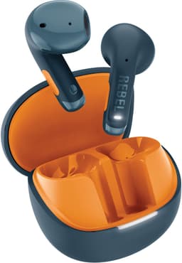 Fresh 'n Rebel Twins Core 2 - Draadloze oordopjes - Bluetooth oortjes met 40 uur speeltijd - Met Microfoon en App - Steel Blue & Flamy Orange — thumbnail 1