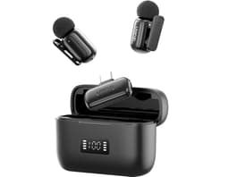 Ulanzi A200 Mini Mic Draadloze Microfoonset - Voor Smartphone & Tablet met USB-C - Met 2 Zenders en Oplaadcase - Extra licht en compact ontwerp - Draadloze telefoon microfoon - Zwart — thumbnail 1