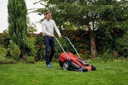 Accu Grasmaaier - Draadloze Grasmaaier - Gazon Onderhoud - 6-Traps Maaihoogte - 43 Cm Maaibreedte - Rood Zwart — thumbnail 4